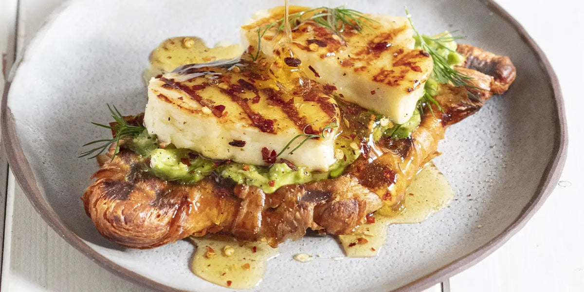 Laminated pastry with melted topping illustrating bakery trends for 2026