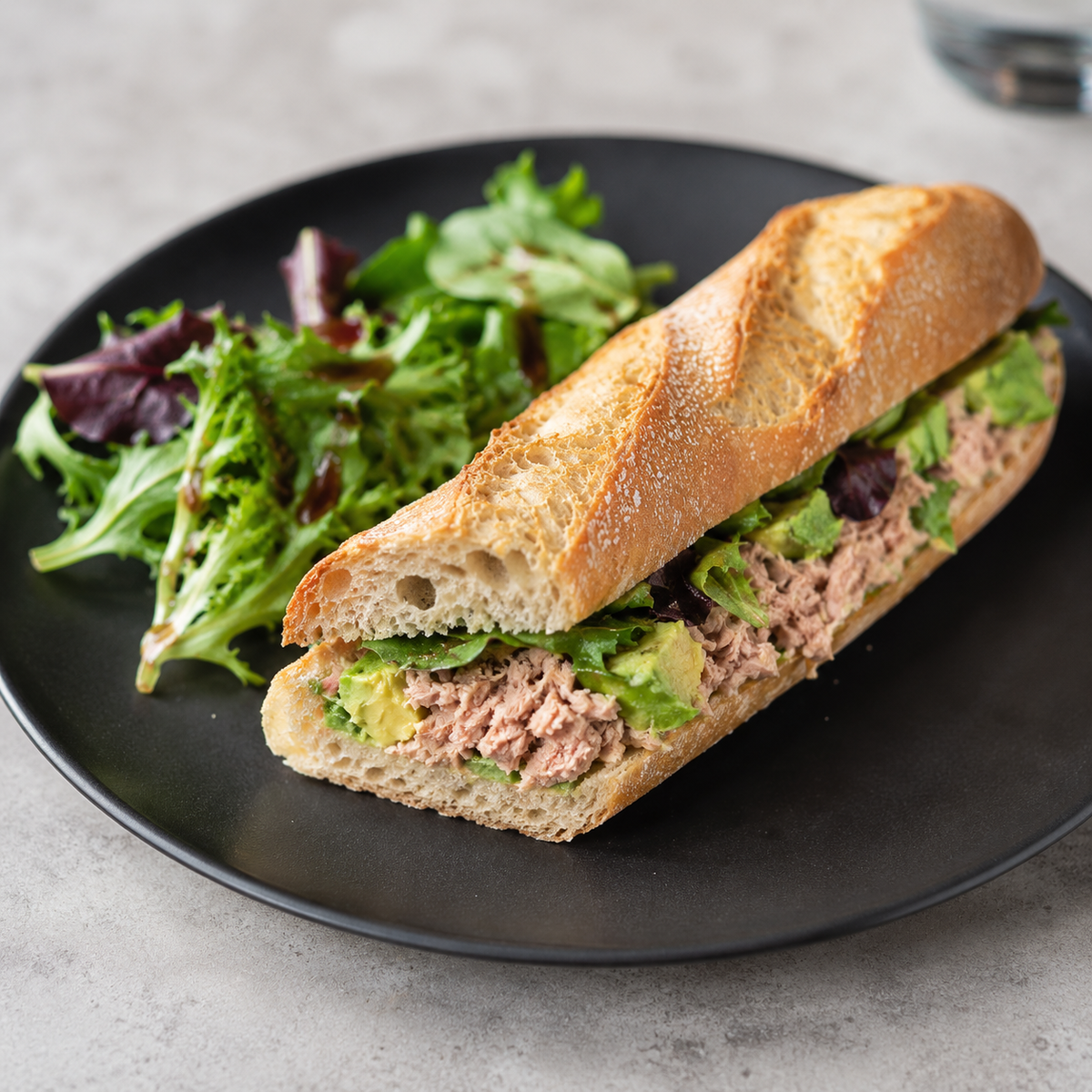 Tunacado baguette sandwich reflecting the lunch bakery consumption moment in Singapore.