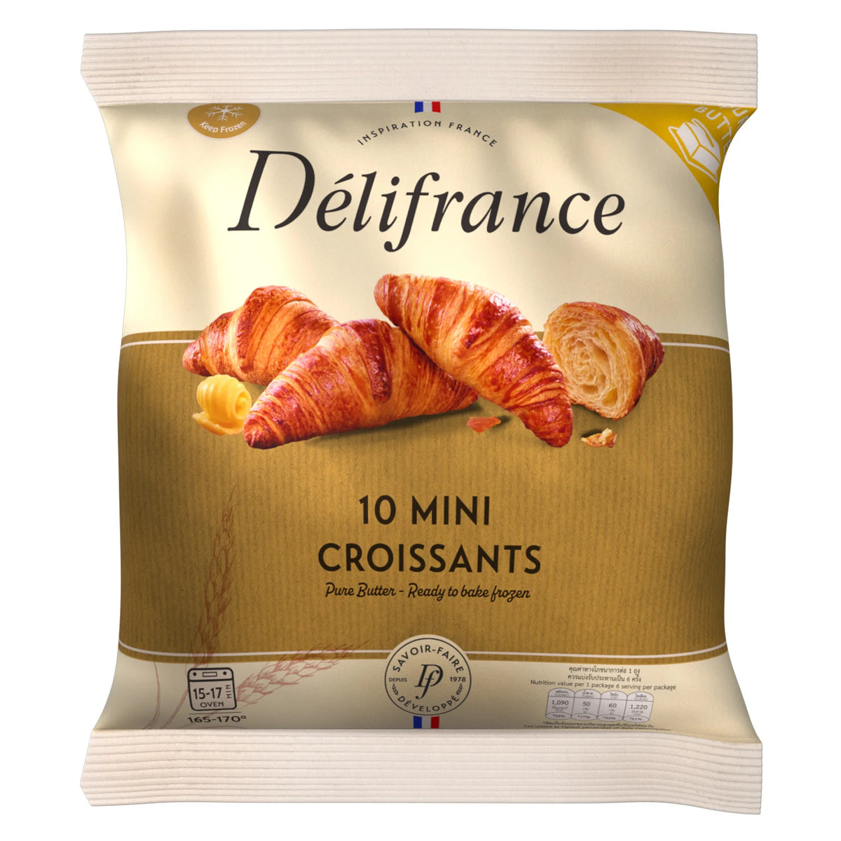 Croissant mini butter croissants by Délifrance Wholesale Singapore ready to bake from frozen