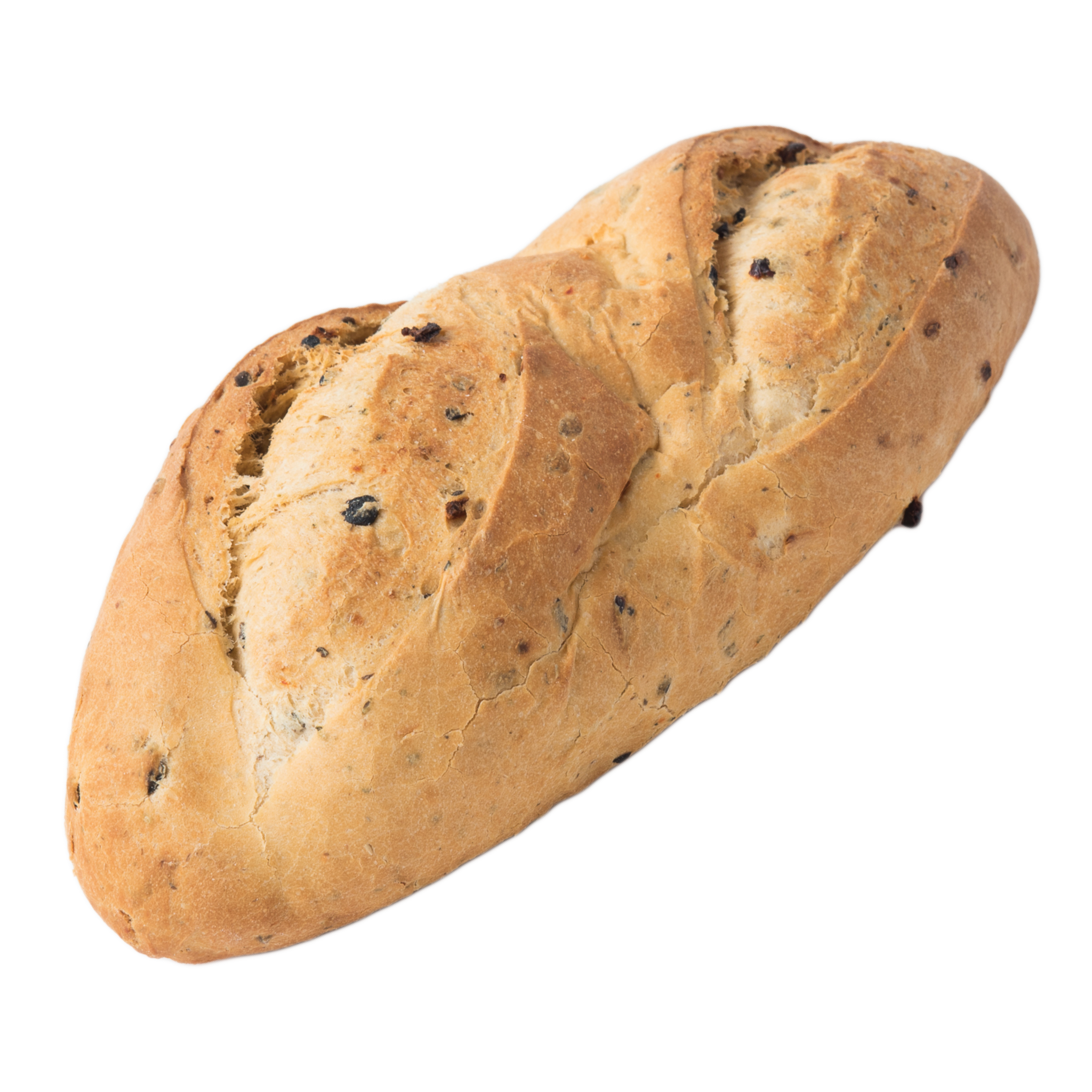 Délifrance Black Olive Bread 320g — artisan part-baked loaf with black olives, golden crust, and soft aromatic crumb.