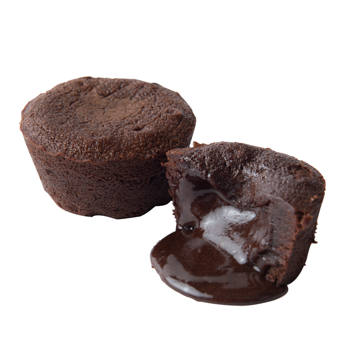 Délifrance chocolate lava cake with molten chocolate centre served warm.