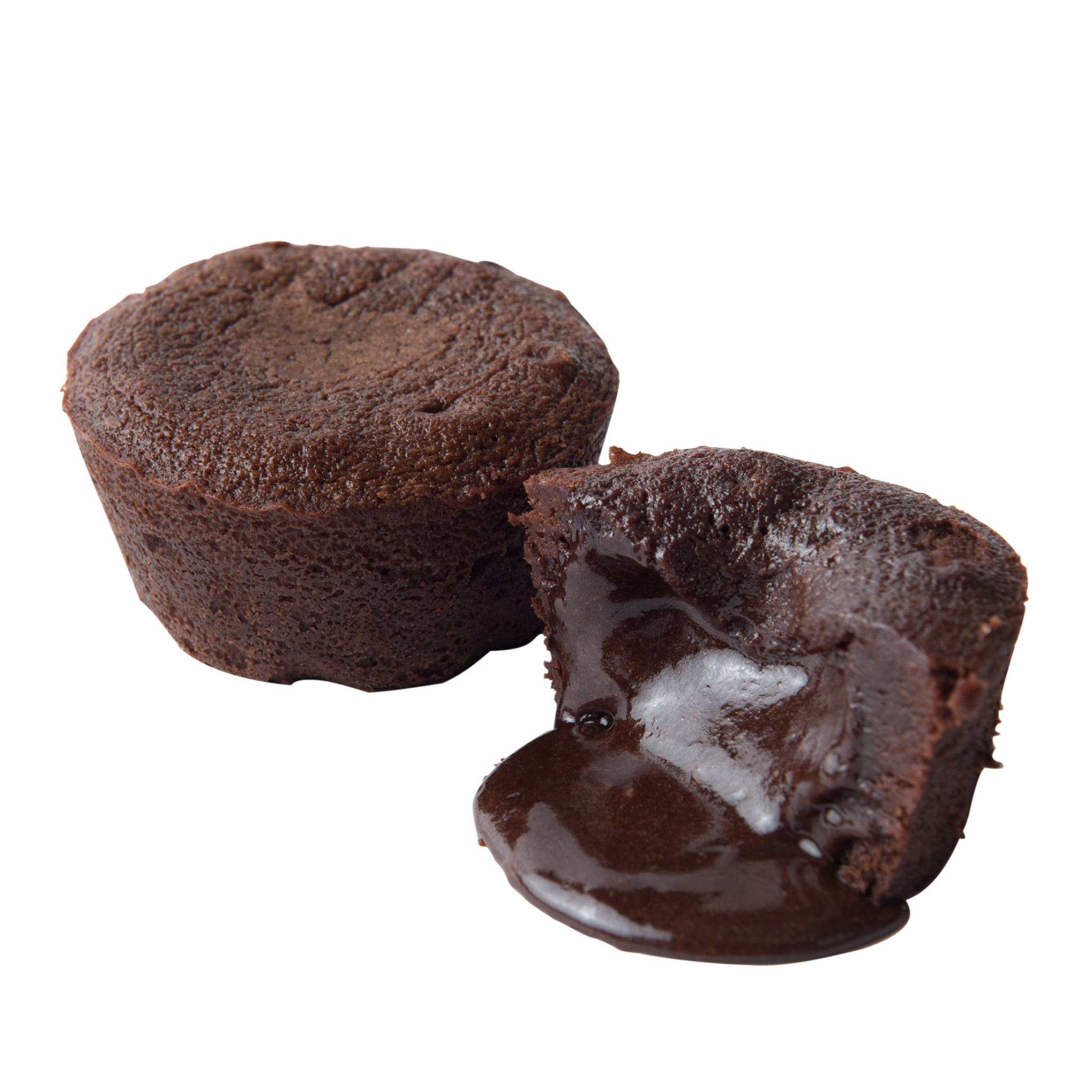 Délifrance chocolate lava cake with molten chocolate centre served warm.