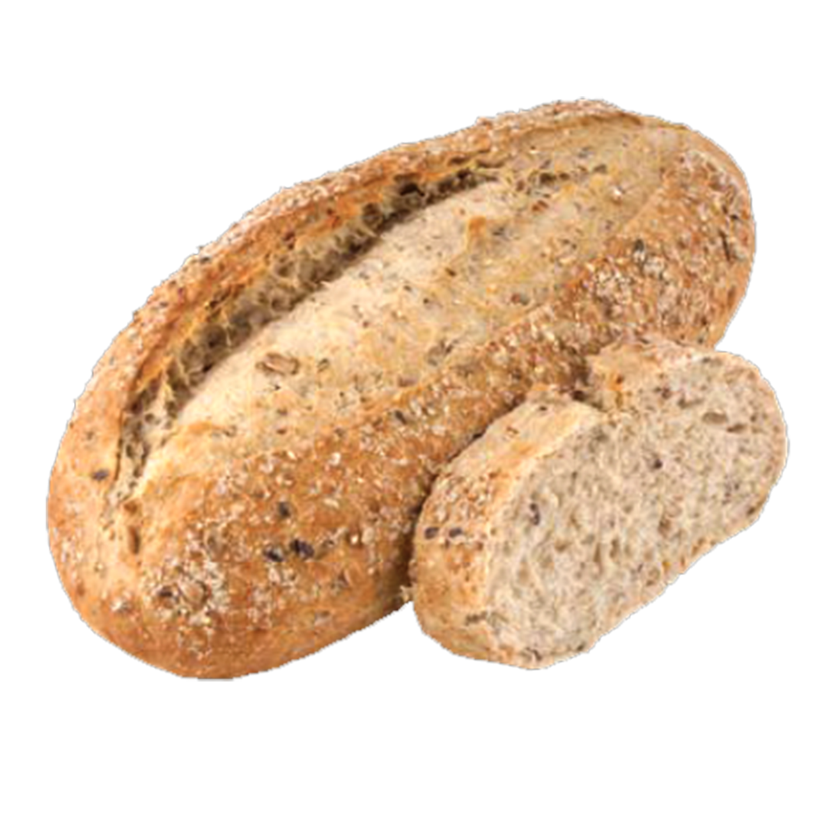 Délifrance Multigrain Bread 350g — artisan part-baked loaf with grains and seeds, rustic crust, and soft wholesome crumb.