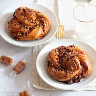 Delifrance Singapore Wholesale caramel pecan pastry topped with crunchy nuts and rich filling