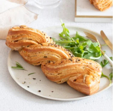 Delifrance Singapore Wholesale braided savoury pastry with flaky layers and premium ingredients