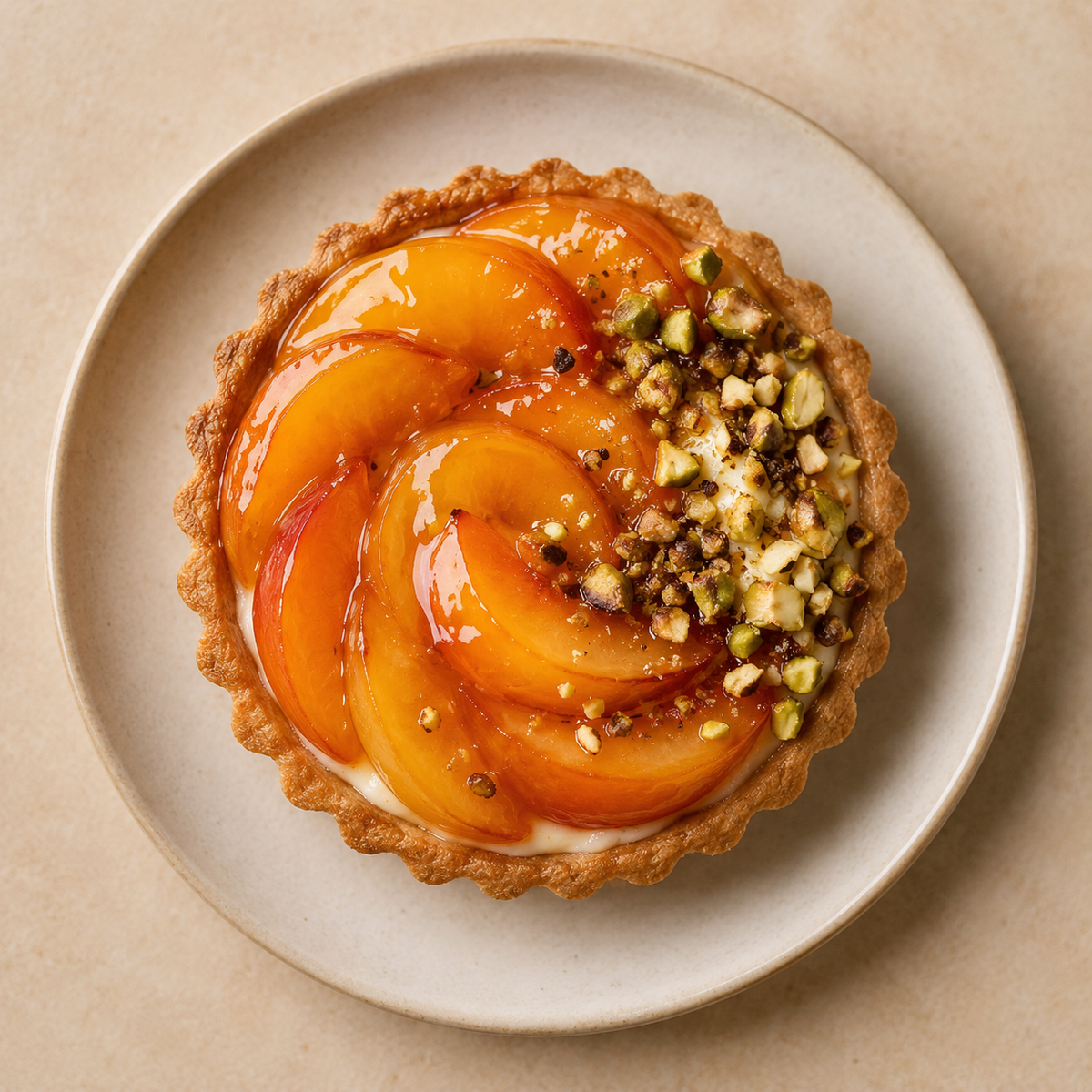 Plated pastry showing colour and texture used in plated food images