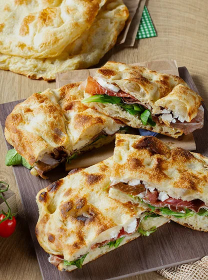 Layered sandwich with fillings demonstrating personalisation in foodservice